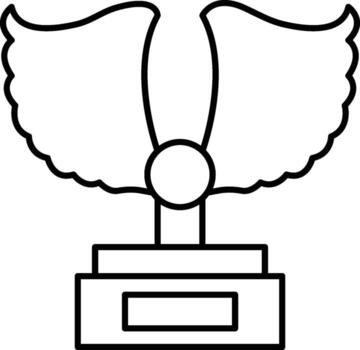 Award, statuette icon. Simple thin line, outline of awards icons for ui and ux, website or mobile application on white background vector