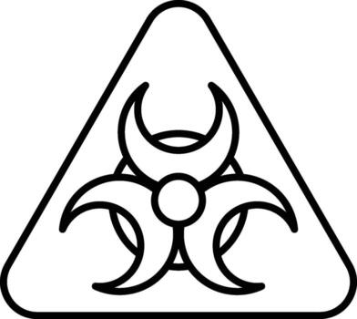 hazard, biological icon. Simple thin line, outline of Biology icons for UI and UX, website or mobile application on white background vector