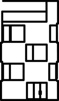 Office building outline icon. Simple outline of building for UI and UX, website or mobile application without background vector