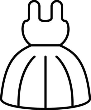 minimalista contorno ilustración de un vestir icono con Delgado líneas en un sutil ligero mapa antecedentes para ui y ux diseño vector