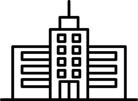 urban structure icon. Simple thin line, outline of Buildings icons for UI and UX, website or mobile application on dark blue gradient background on the background of a light map vector