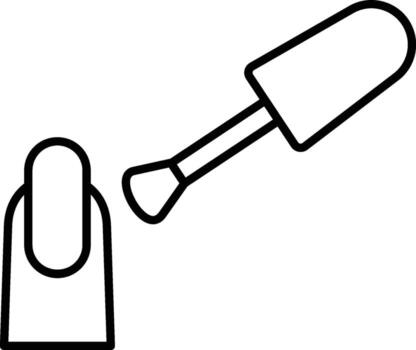 minimalista uña polaco botella contorno icono en ligero mapa antecedentes para ui y ux diseño vector