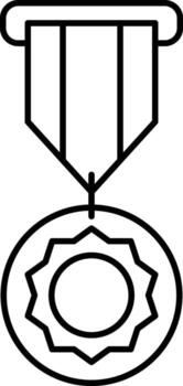 Award, honor medal icon. Simple thin line, outline of awards icons for ui and ux, website or mobile application on white background vector