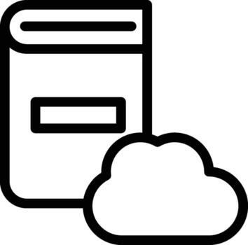 libro, nube icono. sencillo Delgado línea, contorno de libro íconos para ui y ux, sitio web o móvil solicitud en oscuro azul degradado antecedentes en el antecedentes de un ligero mapa vector