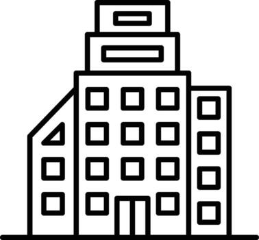 fuego estación, edificio icono. sencillo Delgado línea, contorno de edificios íconos para ui y ux, sitio web o móvil solicitud en oscuro azul degradado antecedentes en el antecedentes de un ligero mapa vector