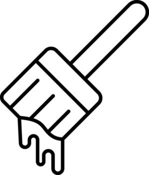 minimalista cepillo contorno icono para belleza y diseño ui en ligero mapa antecedentes vector