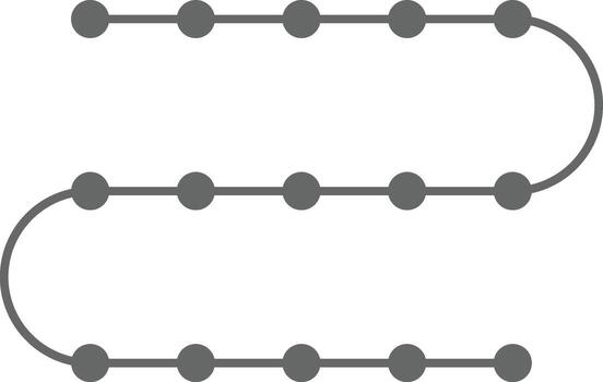 timeline icon. Simple linear glyph for chronological displays and UI components on a white background. vector