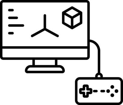 game, design, computer, game controller icon. Simple thin line, outline of esport icons for UI and UX, website or mobile application on white background vector