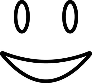 grinning, face icon. Simple thin line, outline of Emotion icons for UI and UX, website or mobile application on white background vector