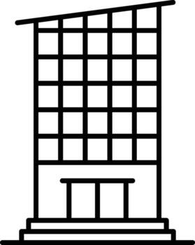 histórico edificio icono. sencillo Delgado línea, contorno de edificios íconos para ui y ux, sitio web o móvil solicitud en oscuro azul degradado antecedentes en el antecedentes de un ligero mapa vector