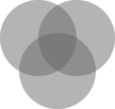 Venn Diagram icon. Crisp glyph for comparison visuals, ideal for web and mobile UI on a white background. vector