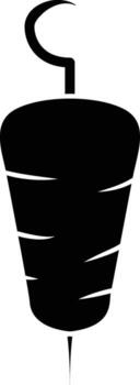 The icon of Vertical Grill Meat. Simple flat icon illustration, of Vertical Grill Meat for a website or mobile application on white background vector