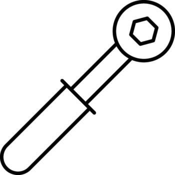 wrench, carpenter icon. Simple thin line, outline of Construction tools icons for UI and UX, website or mobile application on white background vector