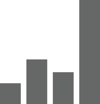 bar chart icon. Modern linear icon for analytics and UI components, suitable for websites and apps on a white background. vector