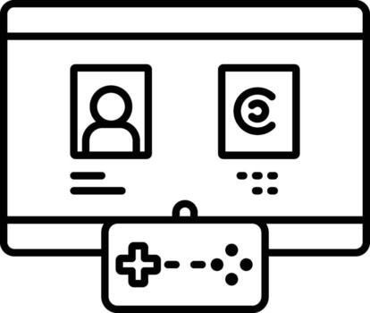 search, player, game, game controller icon. Simple thin line, outline of esport icons for UI and UX, website or mobile application on white background vector