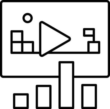 juego, , clasificación icono. sencillo Delgado línea, contorno de deporte íconos para ui y ux, sitio web o móvil solicitud en blanco antecedentes vector