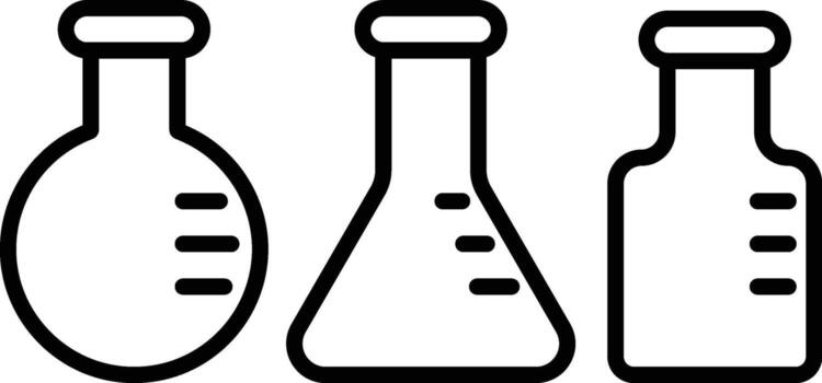 test tubes icon. Simple thin line, outline of Biology icons for UI and UX, website or mobile application on white vector