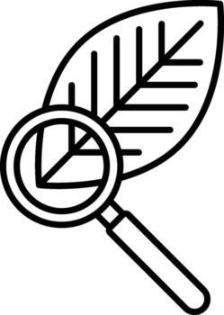 leave, search iconicon. Simple thin line, outline of Biology icons for UI and UX, website or mobile application on white background vector