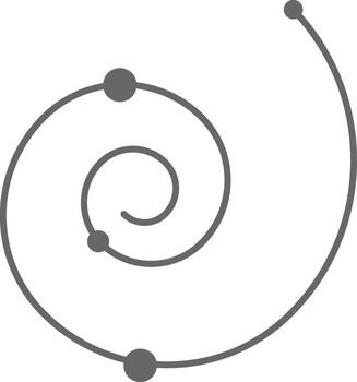 spiral chart icon. Minimal spiral glyph for timeline and cyclical data visuals, optimized for web and mobile on a white background. vector