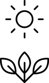 photosynthesis iconicon. Simple thin line, outline of Biology icons for UI and UX, website or mobile application on white background vector