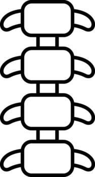 spine icon. Simple thin line, outline of Bone injury icons for UI and UX, website or mobile application on white vector