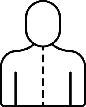 spine man icon. Simple thin line, outline of Bone injury icons for UI and UX, website or mobile application on white background vector