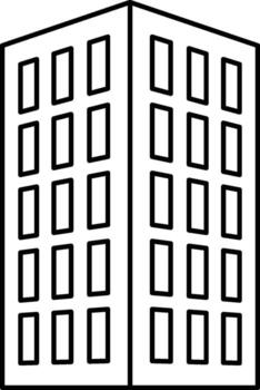 Theater outline icon. Simple outline of building for UI and UX, website or mobile application without background vector