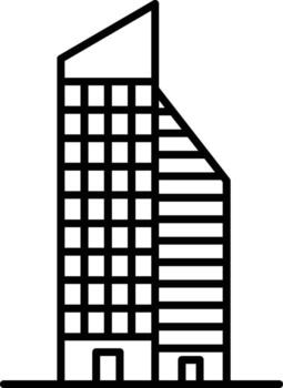 post office, building icon. Simple thin line, outline of Buildings icons for UI and UX, website or mobile application on dark blue gradient background on the background of a light map vector