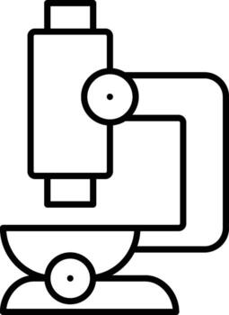 microscope iconicon. Simple thin line, outline of Biology icons for UI and UX, website or mobile application on white background vector