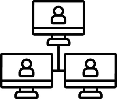 local, game, multiplayer icon. Simple thin line, outline of esport icons for UI and UX, website or mobile application on white background vector