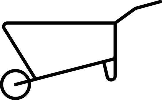 cart, sand, wheelbarrow icon. Simple thin line, outline of Construction tools icons for UI and UX, website or mobile application on white background vector