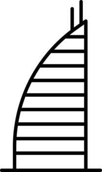 museo, edificio icono. sencillo Delgado línea, contorno de edificios íconos para ui y ux, sitio web o móvil solicitud en oscuro azul degradado antecedentes en el antecedentes de un ligero mapa vector