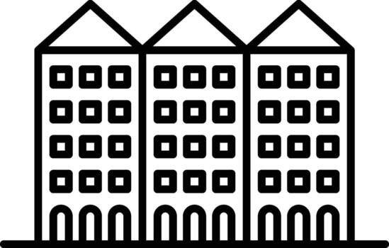 iglesia, edificio icono. sencillo Delgado línea, contorno de edificios íconos para ui y ux, sitio web o móvil solicitud en oscuro azul degradado antecedentes en el antecedentes de un ligero mapa vector