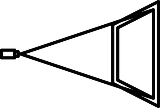 projector cinema icon. Simple thin line, outline of movie, cinema, film, screen, flicks icons for UI and UX, website or mobile application on white background vector