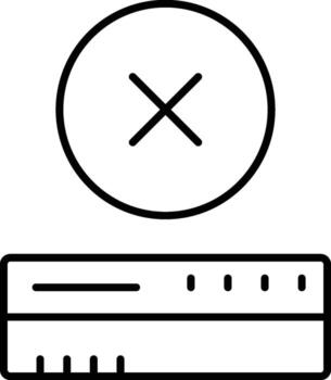 consola, prohibición, juego icono. sencillo Delgado línea, contorno de deporte íconos para ui y ux, sitio web o móvil solicitud en blanco antecedentes vector