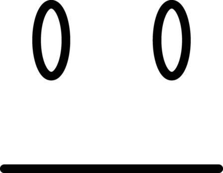 neutral, face icon. Simple thin line, outline of Emotion icons for UI and UX, website or mobile application on white background vector