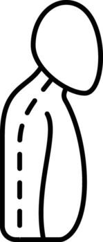 spine, man, curve icon. Simple thin line, outline of Bone injury icons for UI and UX, website or mobile application on white vector
