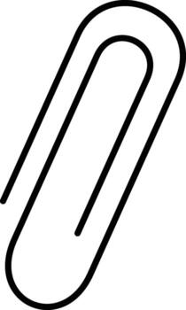 paper clip outline icon. Simple for UI and UX, website or mobile application on white background vector