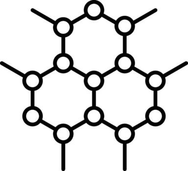 molecule outline icon. Simple for UI and UX, website or mobile application on white background vector