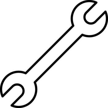 wrench icon. Simple thin line, outline of Construction tools icons for UI and UX, website or mobile application on white background vector