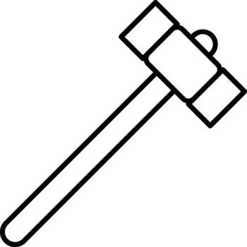 hammer icon. Simple thin line, outline of Construction tools icons for UI and UX, website vector