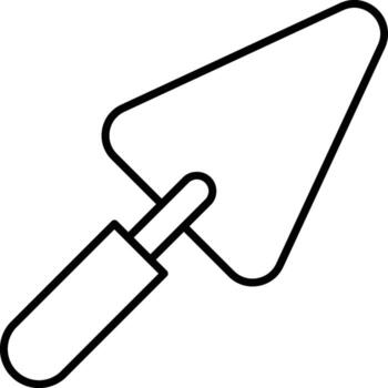 trowel, maintenance icon. Simple thin line, outline of Construction tools icons for UI and UX, website or mobile application on white background vector