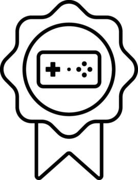 premio, juego, conferencia, juego controlador icono. sencillo Delgado línea, contorno de deporte íconos para ui y ux, sitio web o móvil solicitud en blanco antecedentes vector