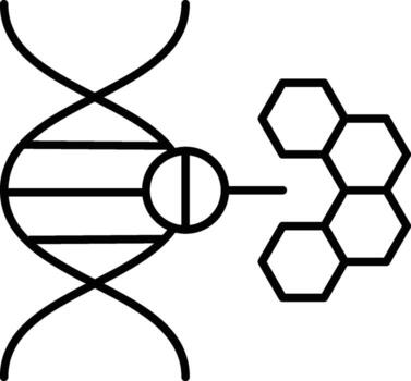 gene icon. Simple thin line, outline of Biology icons for UI and UX, website or mobile application on white background vector