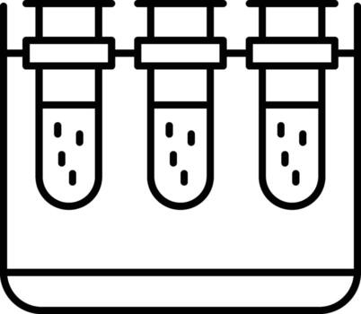 test tubes icon. Simple thin line, outline of Biology icons for UI and UX, website or mobile application vector