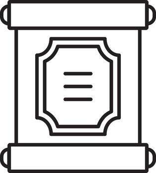 Chinese, paper, scroll icon. Simple thin line, outline of Chinese icons for UI and UX, website or mobile application on white background vector
