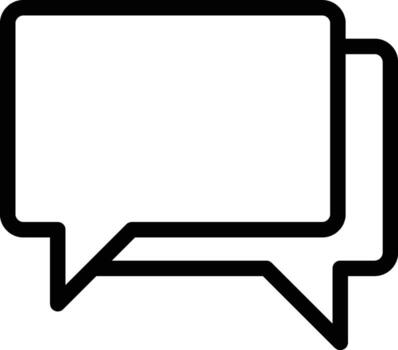 discussion bubble icon. Simple thin line, outline of chat bubble icons for UI and UX, website or mobile application on white background vector