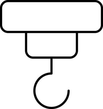 crane icon. Simple thin line, outline of Construction tools icons for UI and UX, website or mobile application on white background vector