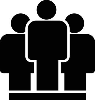 group, leader icon. Simple glyph of business set for UI and UX, website or mobile application on white background on white background vector