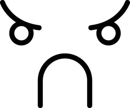 pouting, face icon. Simple thin line, outline of Emotion icons for UI and UX, website or mobile application on white background vector